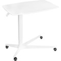 Seville Classics Seville Classics Airlift Overbed Medical Pneumatic Adjustable Table, White OFF65905
